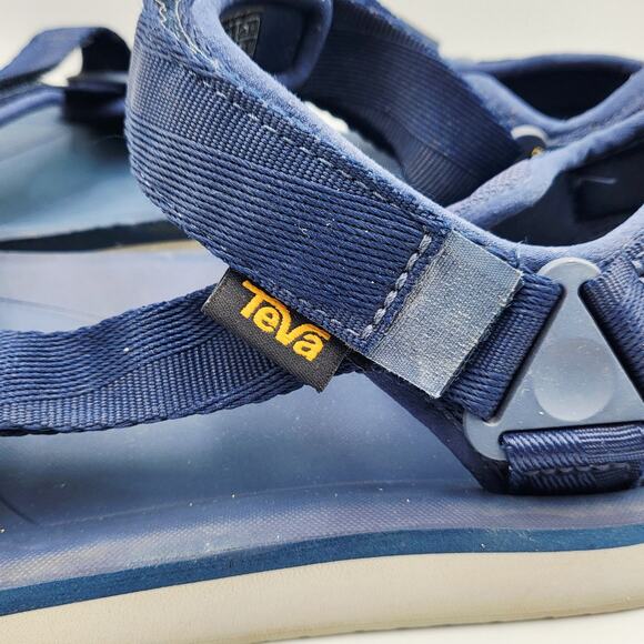 Teva Original Universal Premier Sandals Navy Blue Adjustable Straps Women's 12 - Picture 10 of 11